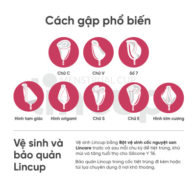 Bộ sản phẩm cốc nguyệt san Lincup (34ml)