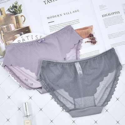 COMBO 5 QUẦN SU PHỐI REN LƯỚI CHẤM BI 1418