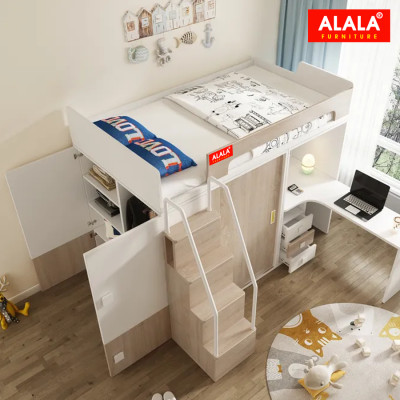 Giường ngủ cho Bé thông minh ALALA đa năng/ Miễn phí vận chuyển và lắp đặt/ Đổi trả 30 ngày/ Sản phẩm được bảo hành 5 năm từ thương hiệu ALALA/ Chịu lực 700kg