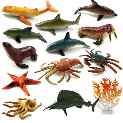 Đồ chơi 12 mô hình Cá Biển sống động Animal World (4-7 cm) cho bé 3 tuổi