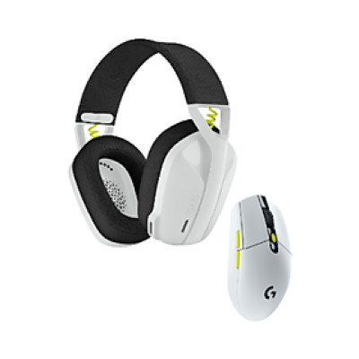 Bộ Chuột - Tai nghe (M&HS) Logitech Lightspeed Wireless Combo Gaming Đen-Trắng - Hàng Chính Hãng