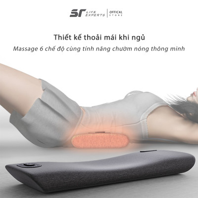 Gối Kê Lưng Tích Hợp Massage Chườm Nóng, Đệm Lưng Chống Đau Lưng, Thoát Vị Đĩa Đệm, Giảm Đau Cột Sống - Sairui
