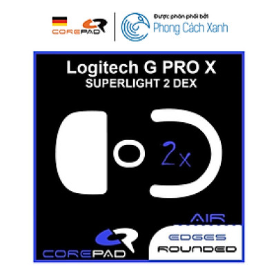 Feet chuột PTFE Corepad Skatez dành cho Logitech G PRO X SUPERLIGHT 2 DEX (2 bộ) - Hàng Chính Hãng