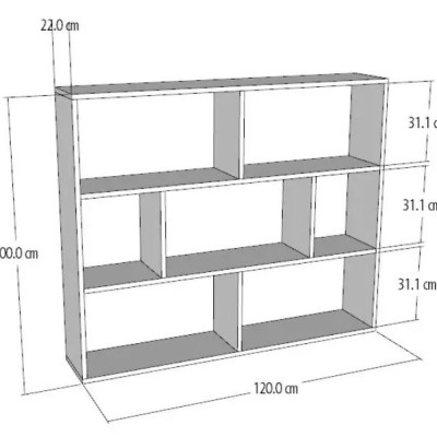 Kệ Gỗ Treo Tường Giấu Chân Khổ A4 Juno Sofa CTKT223 KT 120x100x22 cm