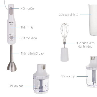 Máy xay cầm tay Philips HR2537/00 - Hàng chính hãng (chỉ giao HN và một số khu vực)