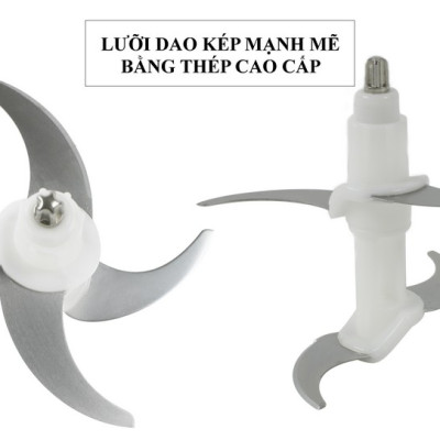 Máy xay thịt đa năng cối inox Mishio MK157 1.8L - Hàng chính hãng