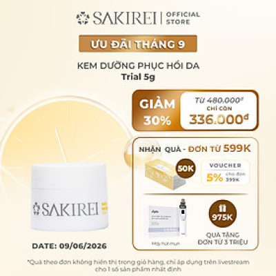 [Quà Tặng] Kem dưỡng ẩm, làm sáng mịn và phục hồi da Sakirei NMN Revitalize Cream 5g