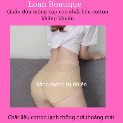 Quần độn môngQuần lót độn mông cạp cao chất cotton lạnh thông hơi,kháng khuẩn