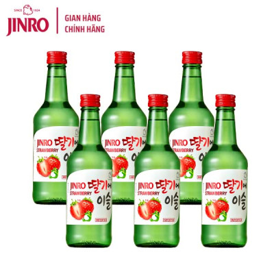[CHÍNH HÃNG] Soju Hàn Quốc JINRO VỊ DÂU 360ml - Combo 6 chai