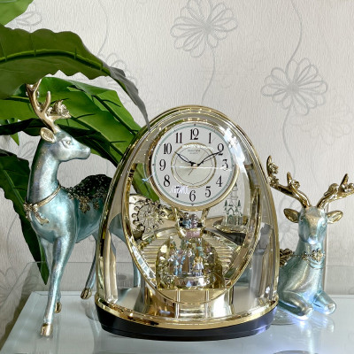 Đồng hồ để bàn Nhật Bản Rhythm 4SG725WR18 Kt 26.2 x 31.3 x 13.9cm, 1.7kg Vỏ nhựa. Dùng Pin.