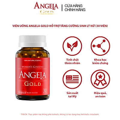 Viên uống ANGELA GOLD tăng cường sinh lý nữ với Lepidium Meyenii, P.Leucotomos (30 viên)