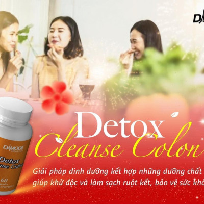 Viên uống đào thải độc tố DETOX CLEANSE COLON Damode lọ 60 viên
