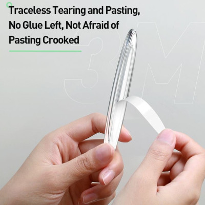 Miếng dán cao su chống trầy gắn cửa dùng cho ô tô Baseus Airbag Bumper Strip (bộ 4 cái, trong suốt) - Hàng chính hãng