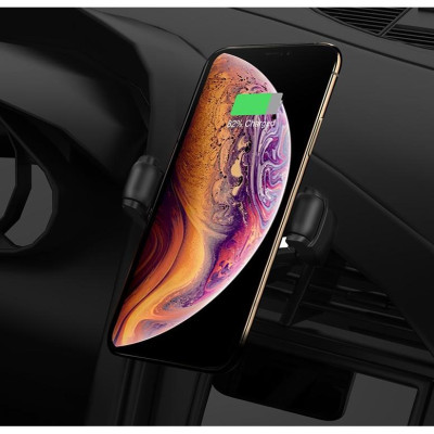 Giá Đỡ Điện Thoại Kiêm Sạc Không Dây Trên Ô Tô, Xe Hơi Cao Cấp Thương Hiệu Hoco S1 - Hàng Chính Hãng