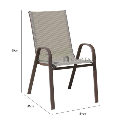 Bộ bàn cafe 4 ghế lưới ngoài trời  SL TE2020-06G / CC2033-T Nội thất Capta Bộ bàn ghế thư giãn sân thượng bền với nắng mưa Outdoor table set