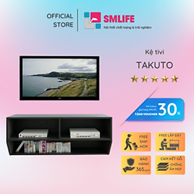 Kệ tivi treo tường phòng khách phong cách tối giản SMLIFE Takuto