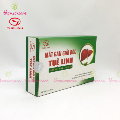 Mát gan giải độc Tuệ Linh - Hết mẩn ngứa, mề đay, tăng cường chức năng gann - Hộp 30 viên từ cà gai leo, actiso