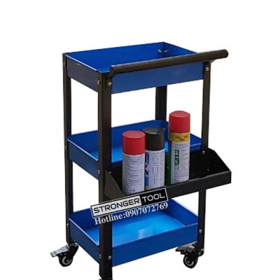 XE ĐẨY ĐA NĂNG 3 TẦNG MÀU HỒNG CÓ KHAY PHỤ