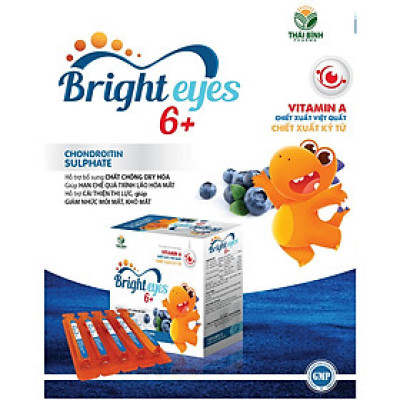 SIRO BỔ MẮT BRIGHT EYES 6+ BỔ SUNG VITAMIN A VÀ CÁC CHẤT CẦN THIẾT GIÚP TRẺ CÓ ĐÔI MẮT SÁNG KHỎE - GIẢM MỎI MẮT, KHÔ MẮT, MỜ MẮT – HẠN CHẾ CẬN THỊ - KHỎI LO CÁC BỆNH VỀ MẮT - HỘP 20 ỐNG NHỰA BẺ