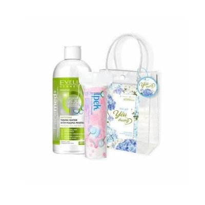 [Secret Gift] Bộ quà toner khoáng chất Magma Eveline Facemed 500ml & Bông tẩy trang Ipek 80 miếng
