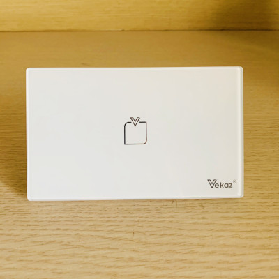Công tắc cảm ứng thông minh 1 kênh (1 nút) Vekaz - Chính hãng - HCN kiểu ngang