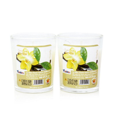 Hộp 6 ly nến thơm votive Eden Candle FTRAMART EDC0016 Vanilla (Hương vani)