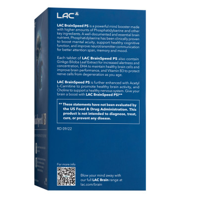 VIÊN UỐNG HỖ TRỢ NÃO BỘ LAC BRAINSPEED PS (30 VIÊN)