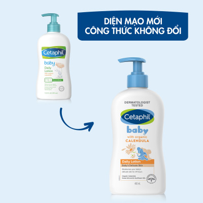 Cetaphil Baby Daily Lotion with Organic Calendula – Sữa dưỡng da Cetaphil cho bé ( 400ml )