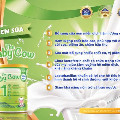 Combo 4 lon Sữa Non The Baby Cow 1 (900gr)