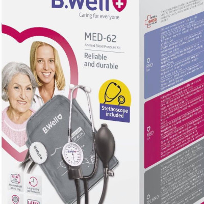 Máy đo huyết áp cơ cao cấp B.WELL MED 62 (Nhập khẩu 100% từ Thụy Sĩ)_Kèm tai nghe