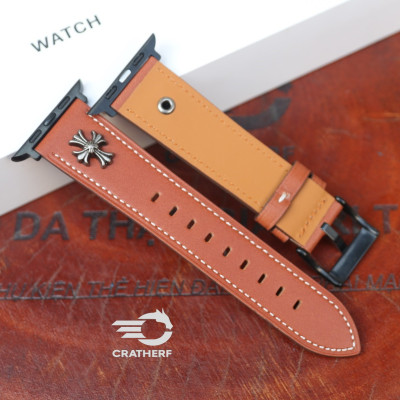 Dây da cho đồng hồ AW Da Bò Pullup - Rivet độc lạ phong cách Khóa Thép 316L Dành cho các đời AW- Hàng Chính Hãng