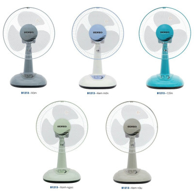 Quạt điện Senko để bàn tiện lợi cao cấp B1213 màu ngẫu nhiên - Hàng Chính Hãng