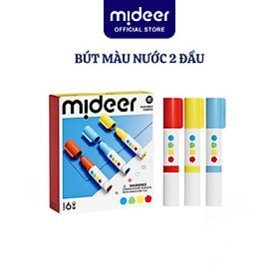 Bút màu nước 2 đầu, kèm dấu cho bé xóa được mideer  Round-Tip Stamper Washable Marker
