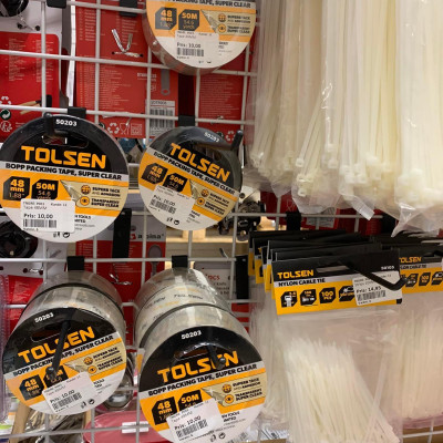 BĂNG KEO SIÊU TRẮNG TRONG 50m, 100m TOLSEN 50203, 50206 - HÀNH CHÍNH HÃNG