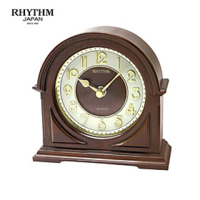 Đồng hồ để bàn Nhật Bản Rhythm CRG109NR06 Kt 15.0 x 15.3 x 5.5cm, 375g. Vỏ gỗ. Dùng Pin.