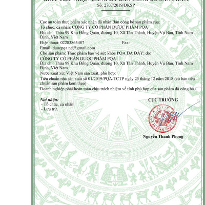 PQA Dạ Dày dạng ống là dược phẩm thảo dược dùng cho người đang bị bệnh dạ dày, tá tràng, viêm đại tràng cấp và mãn tính hỗ trợ hạn chế các triệu chứng tổn thương dạ dày – hành tá tràng, đại tràng