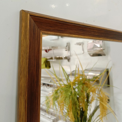 Gương soi Kibath vân gỗ KT 50x65 cm, KB-128