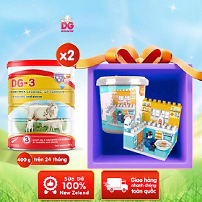 [Tặng 1 Bộ Lego] Combo 2 Lon Sữa Dê Công Thức DG-3 400g (HSD: 10/2025)