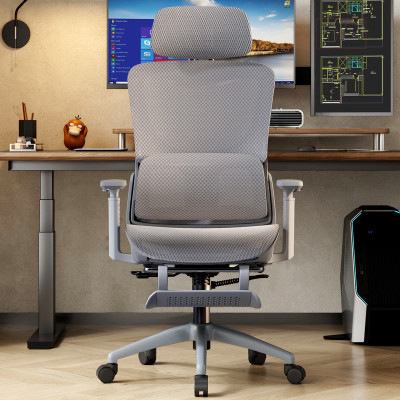 Office Furniture with Tilt Lock and Lumbar Support, Adjustable Arms, With Footrest. Nội thất văn phòng có khóa nghiêng và hỗ trợ thắt lưng, tay vịn có thể điều chỉnh, có chỗ để chân