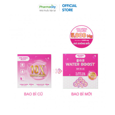Nước uống Welson Beauty 10x Water Boost (Hộp 6 chai x 50ml)