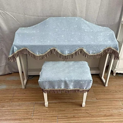 Bộ khăn phủ đàn piano điện tử 88 phím phong cách Châu Âu cổ điển sang trọng chống bụi chống xước - Hàng chính hãng