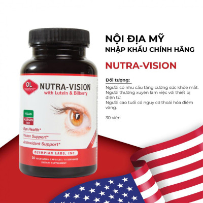 Viên Uống Bổ Mắt Olympian Labs Nutra Vision Hỗ Trợ Cải Thiện Thị Lực 30 Viên/Hộp