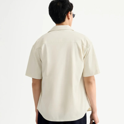 Áo sơ mi tay ngắn nam vải gió túi đắp. Loose - RT 10S25SHS050 | ROUTINE CÀ MAU