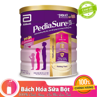Sữa bột Abbott Pediasure 850g cho trẻ từ 1 - 10 tuổi