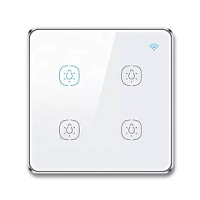 Công tắc vuông thông minh Wifi / Zigbee bo viền 4 Gang - neoSSW2