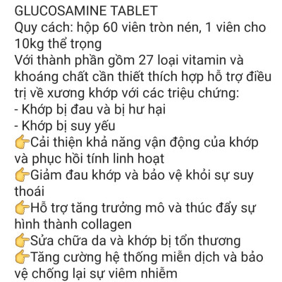 5 viên Natural Pet bổ sung dinh dưỡng và Glucosamine hỗ trợ xương khớp cho chó mèo