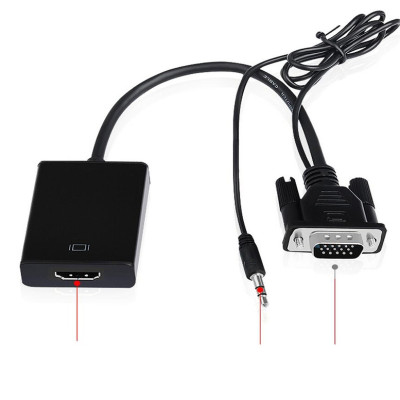 Bộ Cáp chuyển đổi tín hiệu từ VGA sang HDMI - Hàng Nhập Khẩu