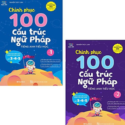 Sách - Chinh Phục 100 Cấu Trúc Ngữ Pháp Tiếng Anh Tiểu Học - Combo 2 Tập - Megabook
