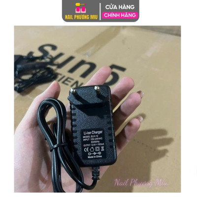 Sạc Máy Mài EN101 Chuẩn Nguồn Đầu Ra 12V-1200mA, Chân Cắm Tròn Tương Thích Các Dòng US801, US803, US805 Làm Nail Tiện Lợi Nail Phương Miu Nữ Women