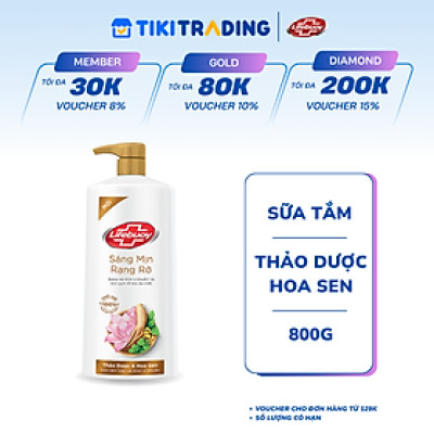 Sữa Tắm Lifebuoy 800gr Detox Và Sạch Sâu Khỏi Bụi Mịn Pm2.5 Detox 100% Từ Thiên Nhiên Diệt Khuẩn - Thảo Dược & Hoa Sen